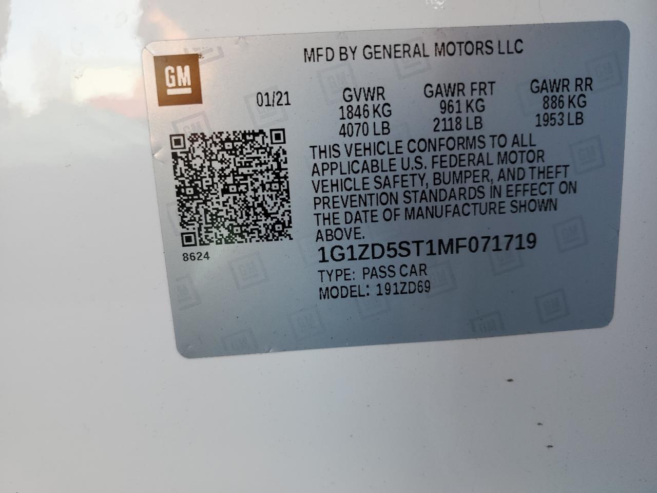 Автомобіль CHEVROLET MALIBU LT 2021 | GrandCar Автомобіль CHEVROLET MALIBU LT 2021 | GrandCar