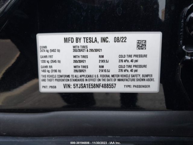 Автомобиль TESLA MODEL S 2022 | GrandCar Автомобиль TESLA MODEL S 2022 | GrandCar