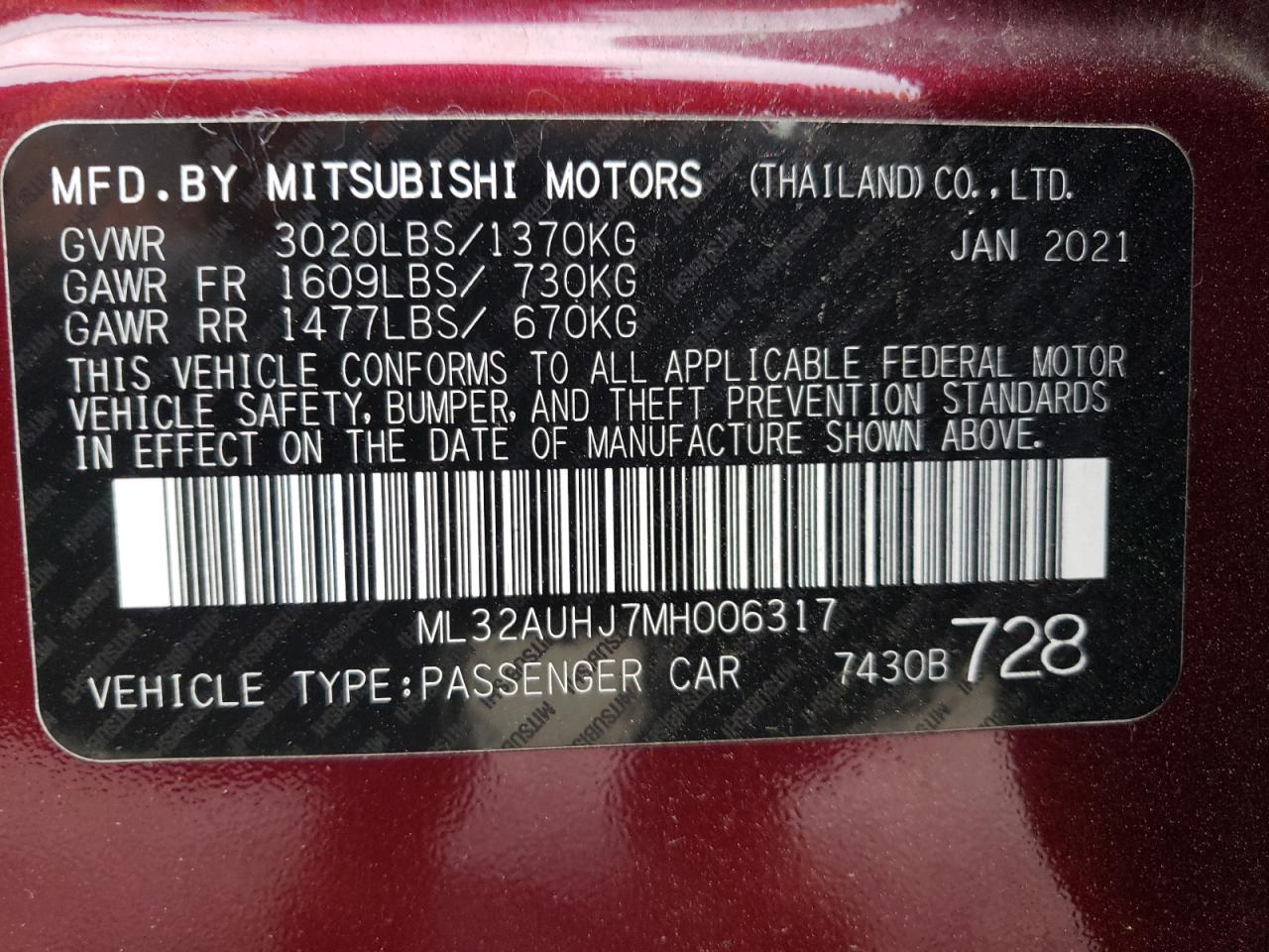 Автомобіль MITSUBISHI MIRAGE ES 2021 | GrandCar Автомобіль MITSUBISHI MIRAGE ES 2021 | GrandCar