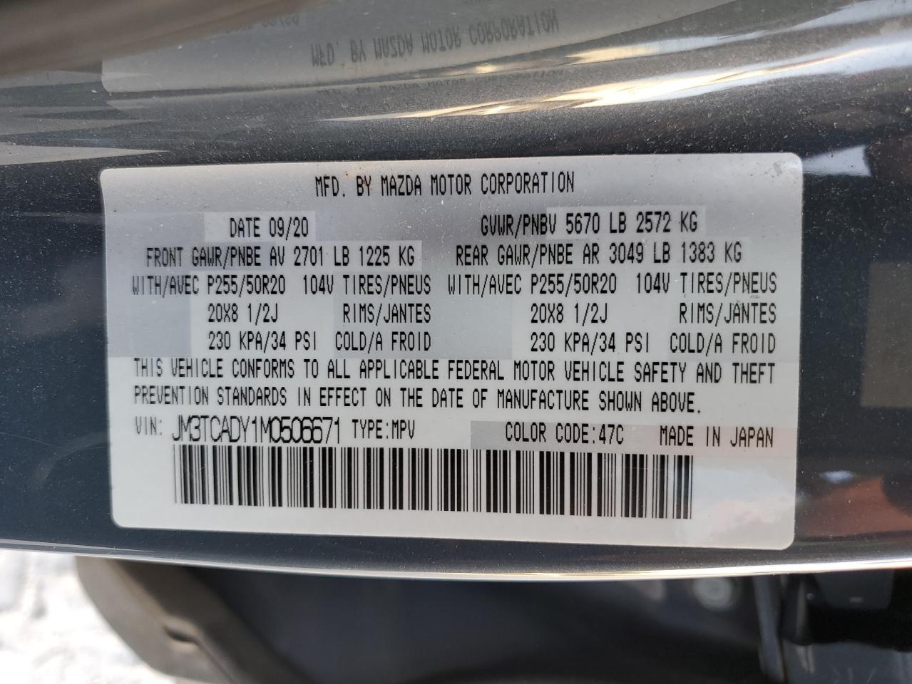 Автомобиль MAZDA CX-9 GRAND TOURING 2021 | GrandCar Автомобиль MAZDA CX-9 GRAND TOURING 2021 | GrandCar