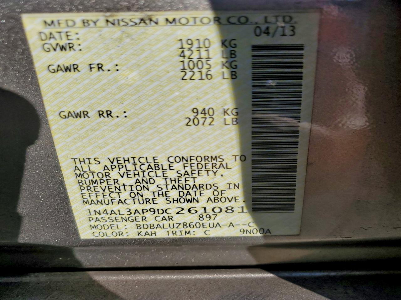 Автомобиль NISSAN ALTIMA 2013 | GrandCar Автомобиль NISSAN ALTIMA 2013 | GrandCar